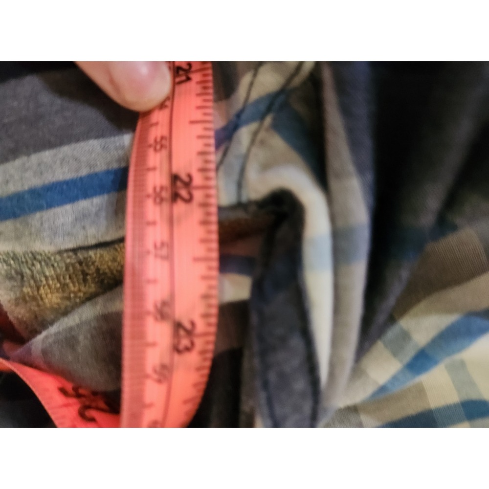 Levis Mens M blue gray plaid long sleeve button down casual‎ shirt - Picture 11 of 12